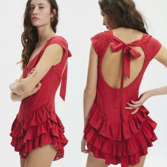 Kimchi Blue Pants - Urban Outfitters Kimchi Blue Strawberry Red Romper